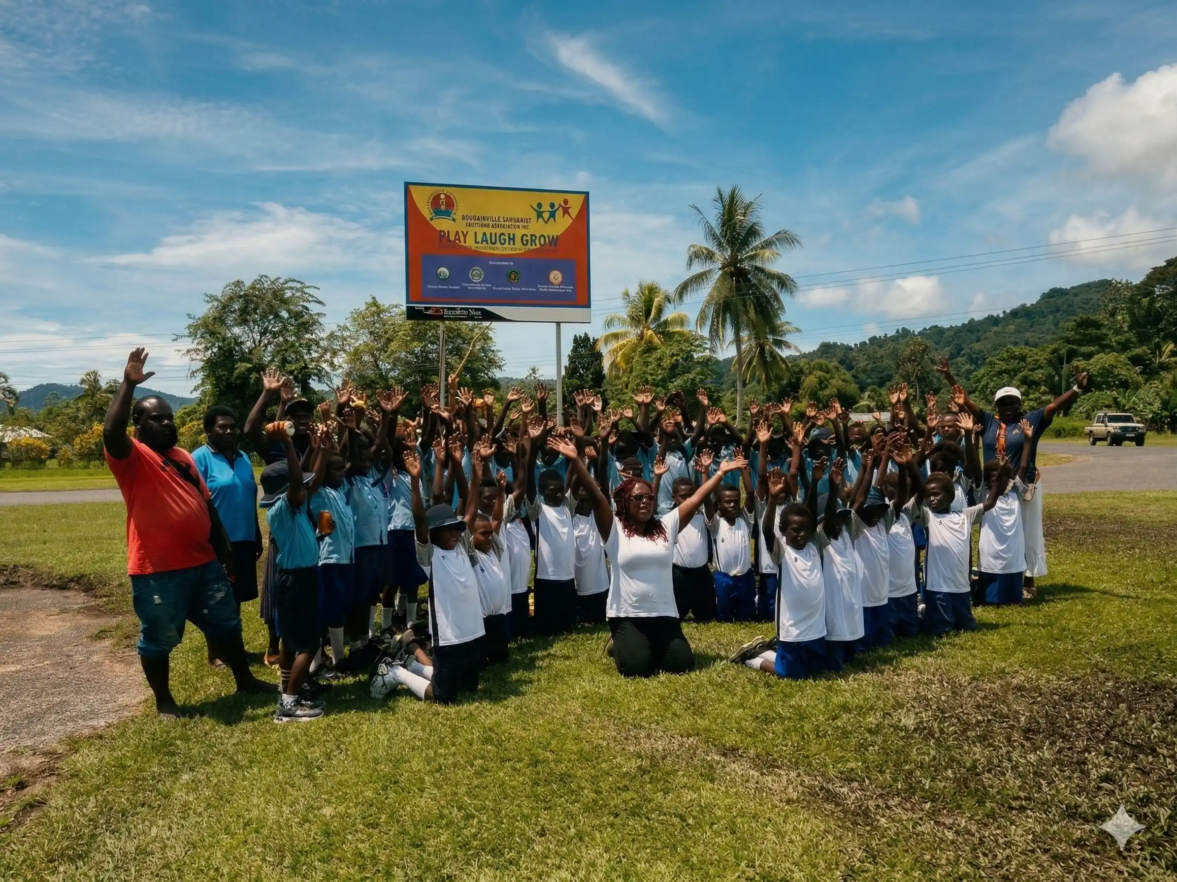 Volunteers helping community